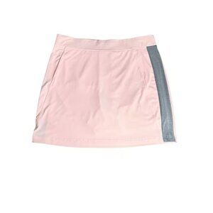 Sport Haley Skort Womens L Pink Gray Stretch Side Stripe Performance Activewear